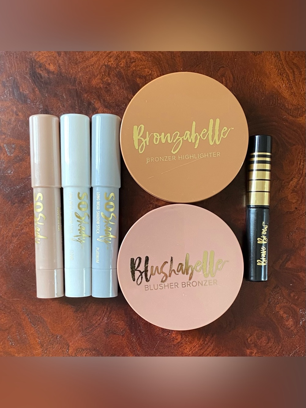 Belle Beauty - Blusher & Bronzer, So Shady Eyeshadows & Brave Brow Gel
